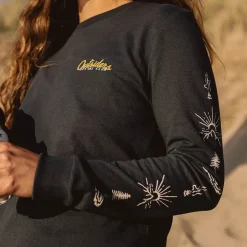 T-shirt manches longues en coton recyclé Dawn - Noir