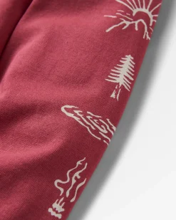 T-shirt manches longues en coton recyclé Dawn - Rouge Terre