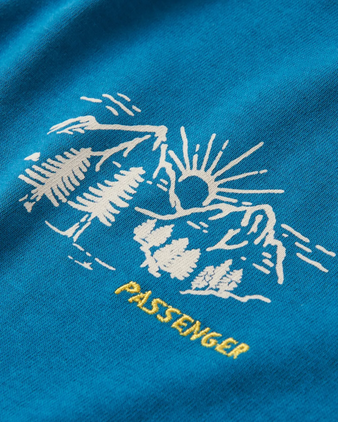 T-shirt manches longues en coton recyclé Riser - Bleu Corail
