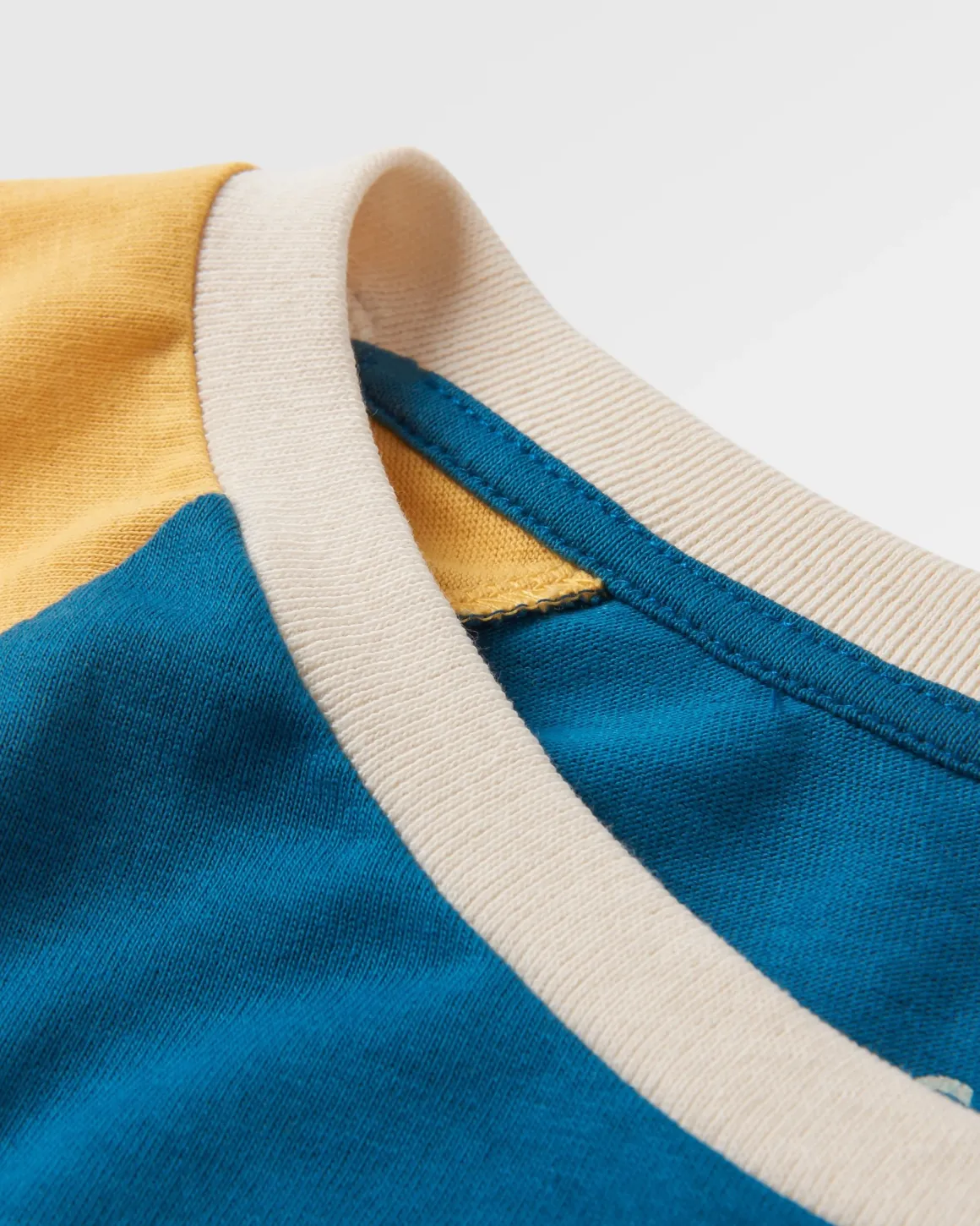 T-shirt manches longues en coton recyclé Riser - Bleu Corail