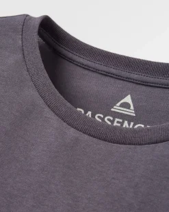T-shirt manches longues recyclé Waves u0026 Trees - Charcoal