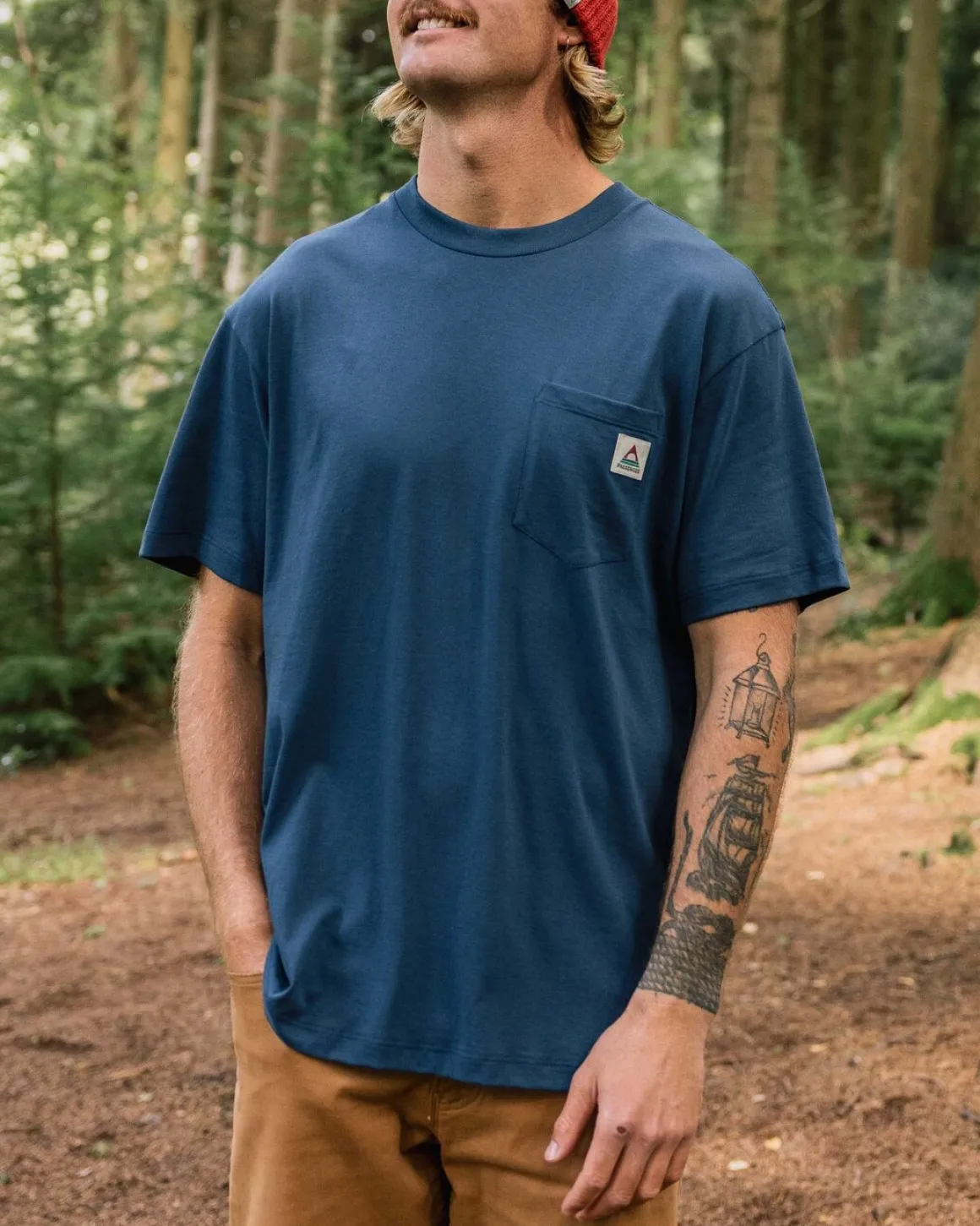T-shirt Relaxed Fit Recyclé Heritage - Denim Foncé