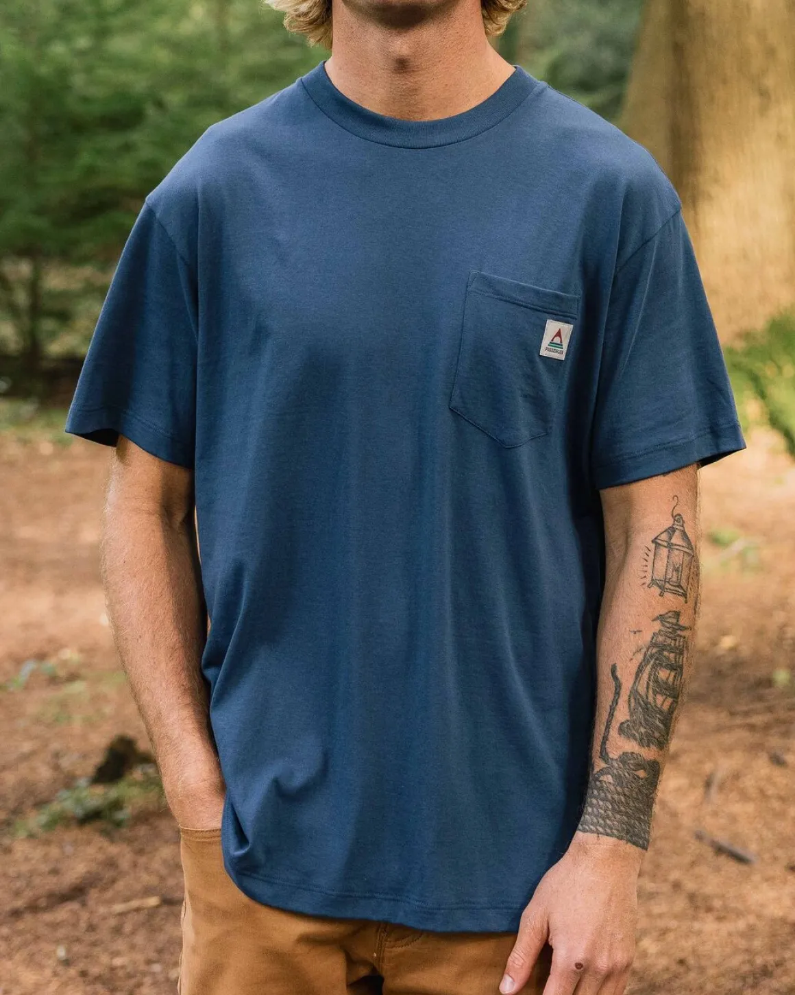 T-shirt Relaxed Fit Recyclé Heritage - Denim Foncé