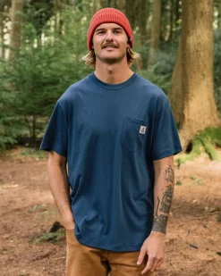T-shirt Relaxed Fit Recyclé Heritage - Denim Foncé