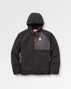 Ventura 1/2 Zip Recycled Sherpa Fleece - Noir