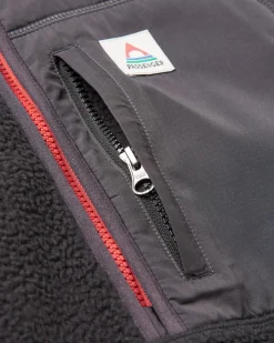 Ventura 1/2 Zip Recycled Sherpa Fleece - Noir