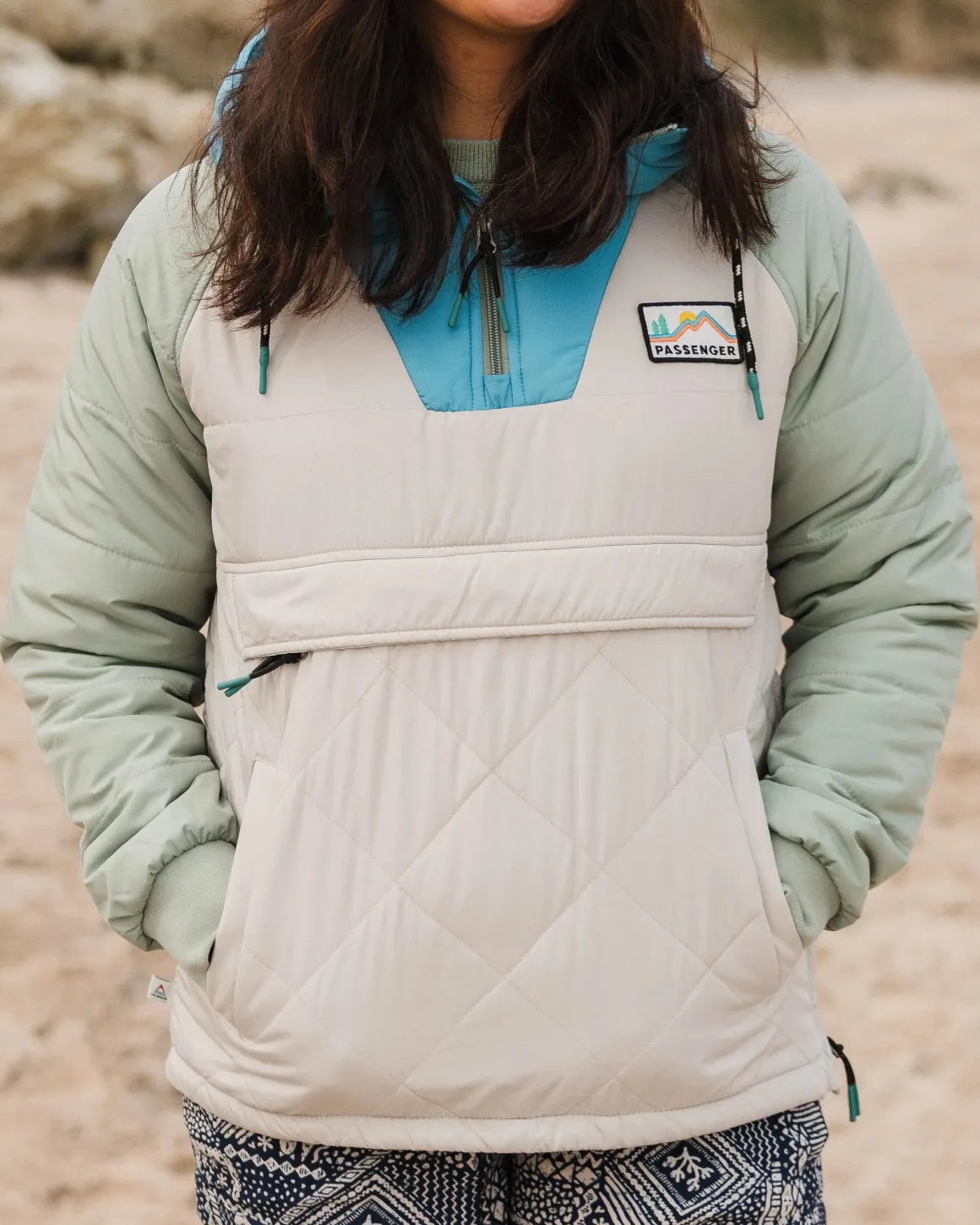 Veste à demi-zip isolée et recyclée Ocean - Gris Galet