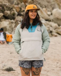 Veste à demi-zip isolée et recyclée Ocean - Gris Galet