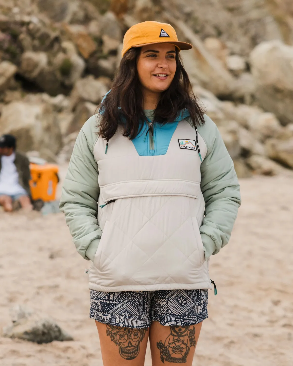 Veste à demi-zip isolée et recyclée Ocean - Gris Galet