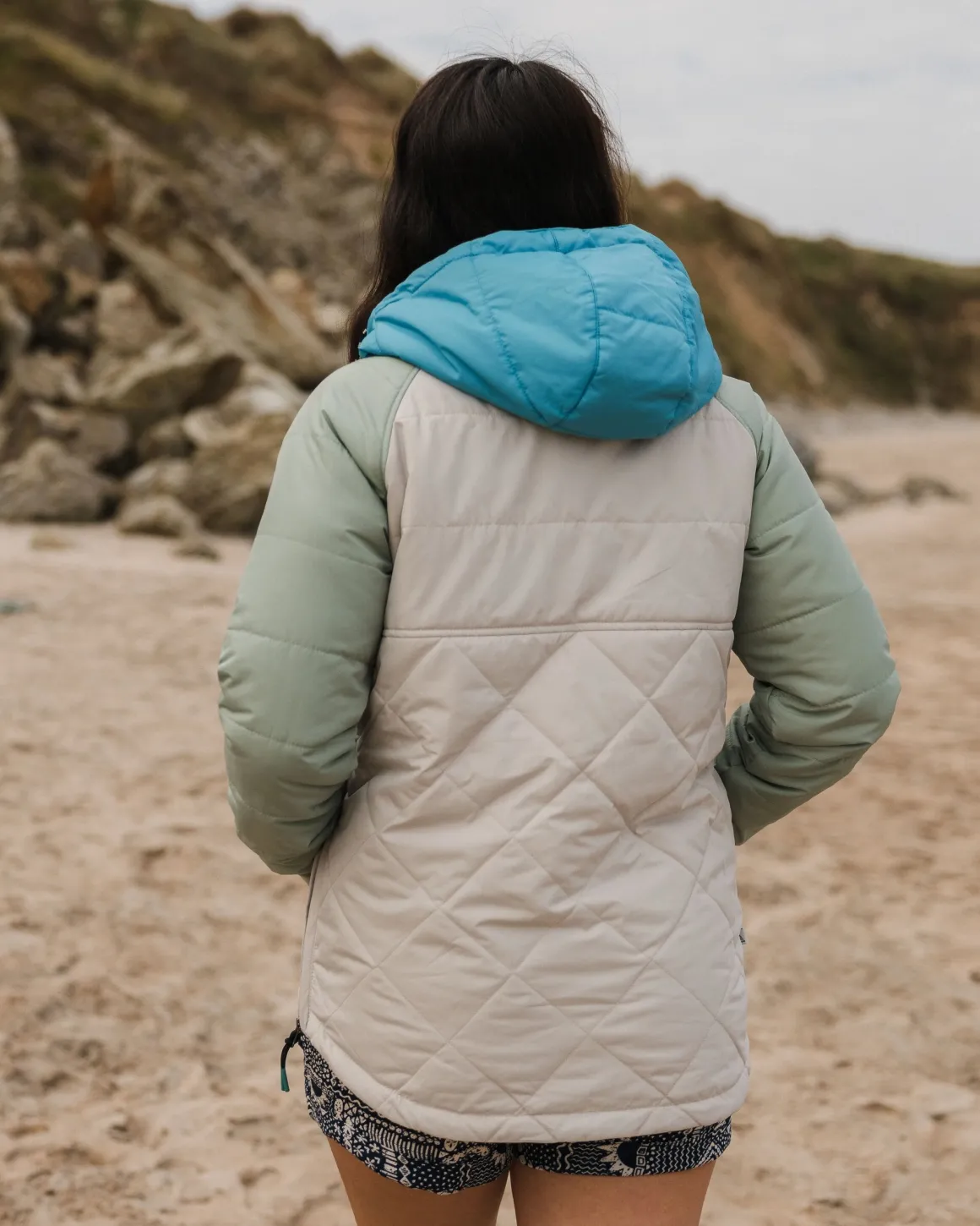 Veste à demi-zip isolée et recyclée Ocean - Gris Galet
