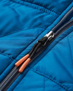 Veste à fermeture éclair complète isolée recyclée Dylan - Bleu Tidal