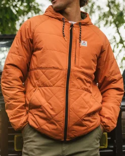 Veste Dylan Recyclée et Isolée à Fermeture Éclair Complète - Orange Brûlé