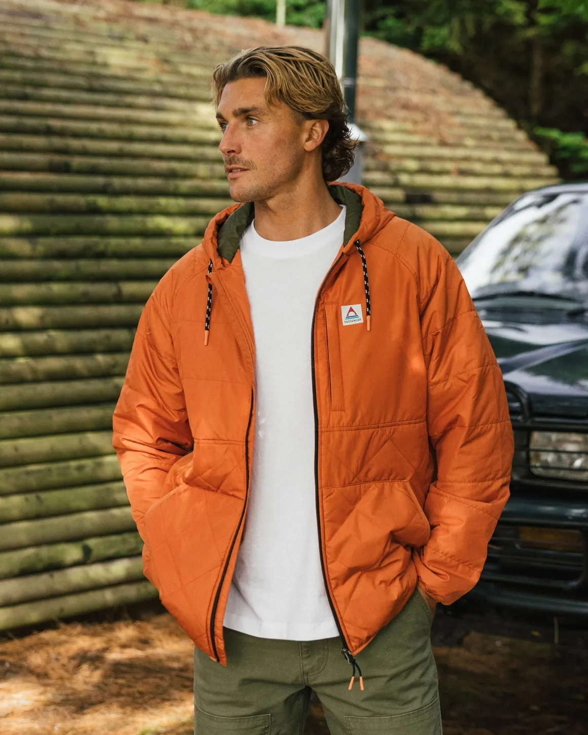 Veste Dylan Recyclée et Isolée à Fermeture Éclair Complète - Orange Brûlé