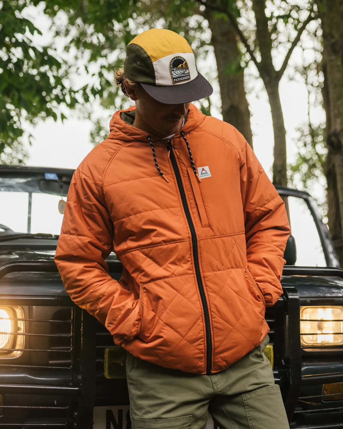 Veste Dylan Recyclée et Isolée à Fermeture Éclair Complète - Orange Brûlé