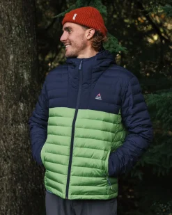 Veste en duvet recyclé Ashland - Rich Navy/Pear Green