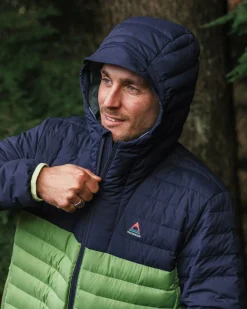 Veste en duvet recyclé Ashland - Rich Navy/Pear Green