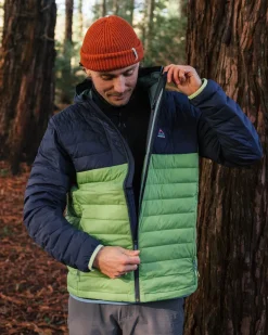 Veste en duvet recyclé Ashland - Rich Navy/Pear Green