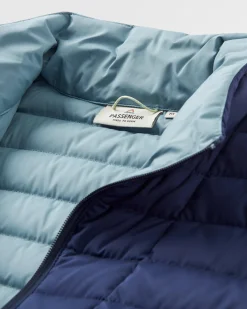 Veste en duvet recyclé Ashland - Rich Navy/Pear Green