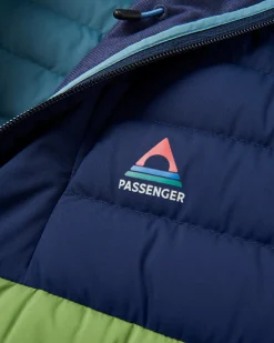 Veste en duvet recyclé Ashland - Rich Navy/Pear Green
