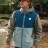 Veste Imperméable Recyclée Downpour - Tidal Blue/Arctic/Dusty Olive