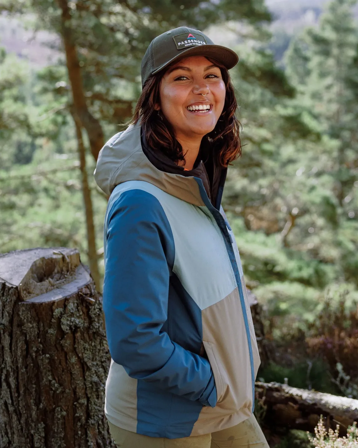 Veste Imperméable Recyclée Rainstorm - Tidal Blue/Arctic/Dusty Olive