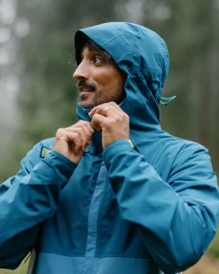 Veste Imperméable Recyclée Downpour - Bleu Tidal/Bleu Acier