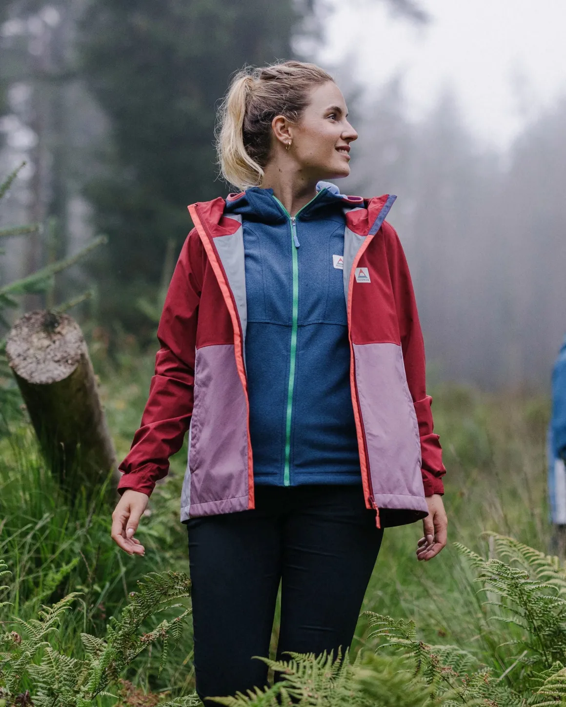 Veste Imperméable Recyclée Rainstorm - Forest Berry/Berry