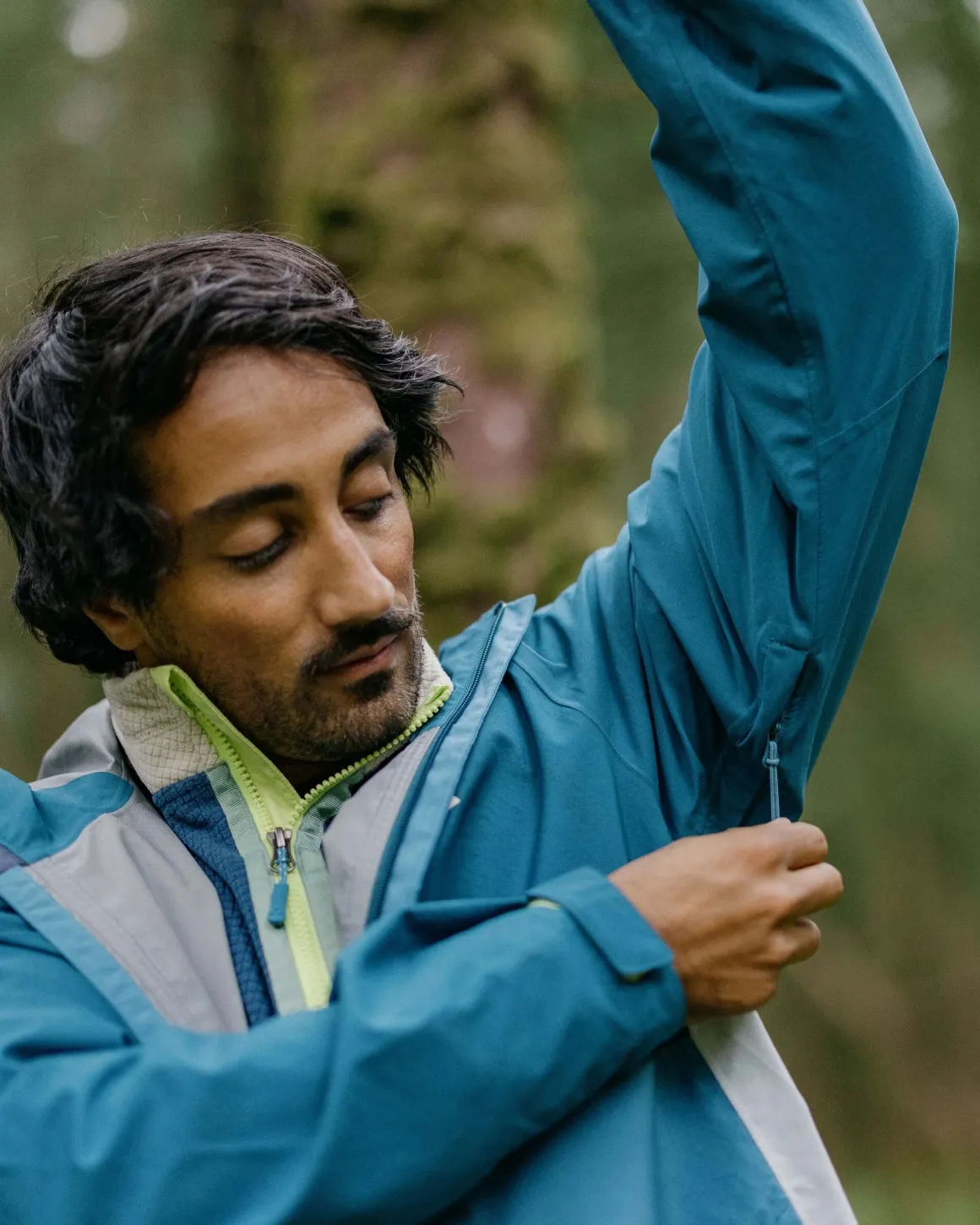 Veste Imperméable Recyclée Downpour - Bleu Tidal/Bleu Acier
