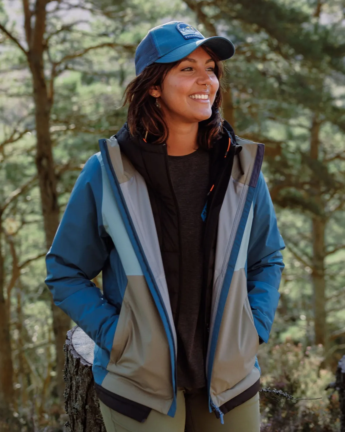 Veste Imperméable Recyclée Rainstorm - Tidal Blue/Arctic/Dusty Olive