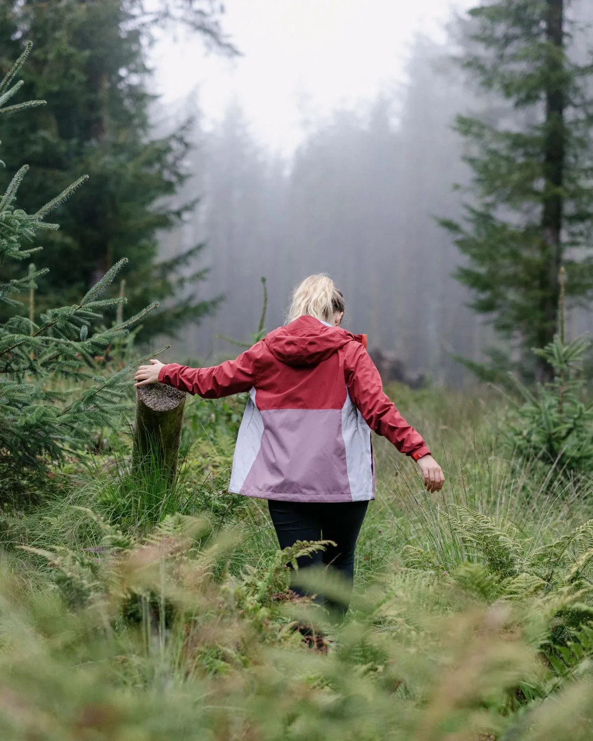 Veste Imperméable Recyclée Rainstorm - Forest Berry/Berry