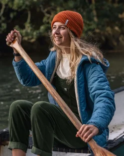 Veste Isolée Doublée Sherpa Recyclée Terreuse - Bleu Lavé