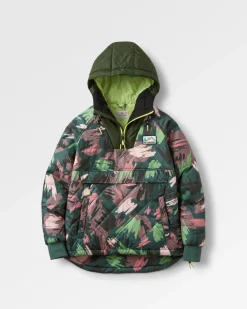 Veste Isolée Recyclée Océan 1/2 Zip - Montagne Abstraite Sapin