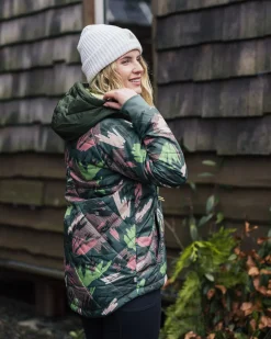 Veste Isolée Recyclée Océan 1/2 Zip - Montagne Abstraite Sapin