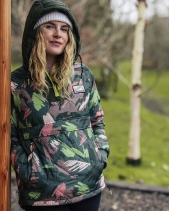 Veste Isolée Recyclée Océan 1/2 Zip - Montagne Abstraite Sapin