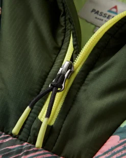 Veste Isolée Recyclée Océan 1/2 Zip - Montagne Abstraite Sapin