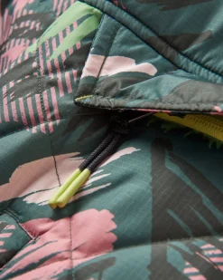 Veste Isolée Recyclée Océan 1/2 Zip - Montagne Abstraite Sapin