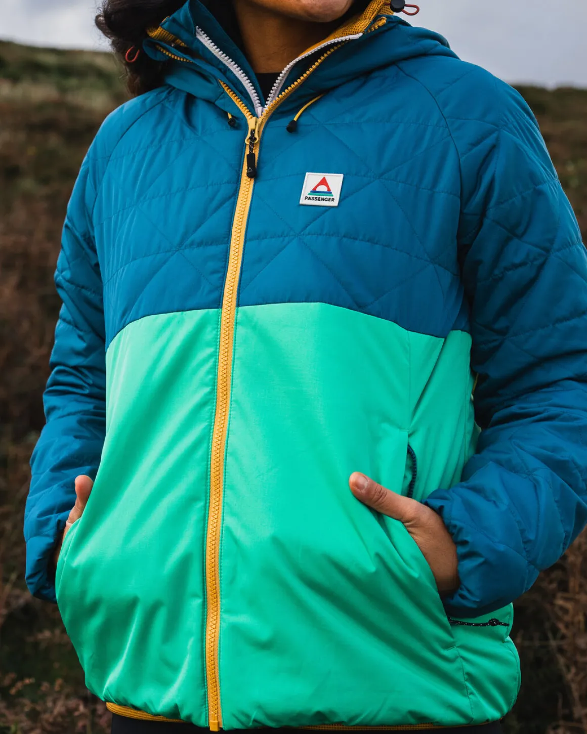 Veste Isolée Recyclée Singletrack Thermore® - Bleu Corsaire/Vert Jungle