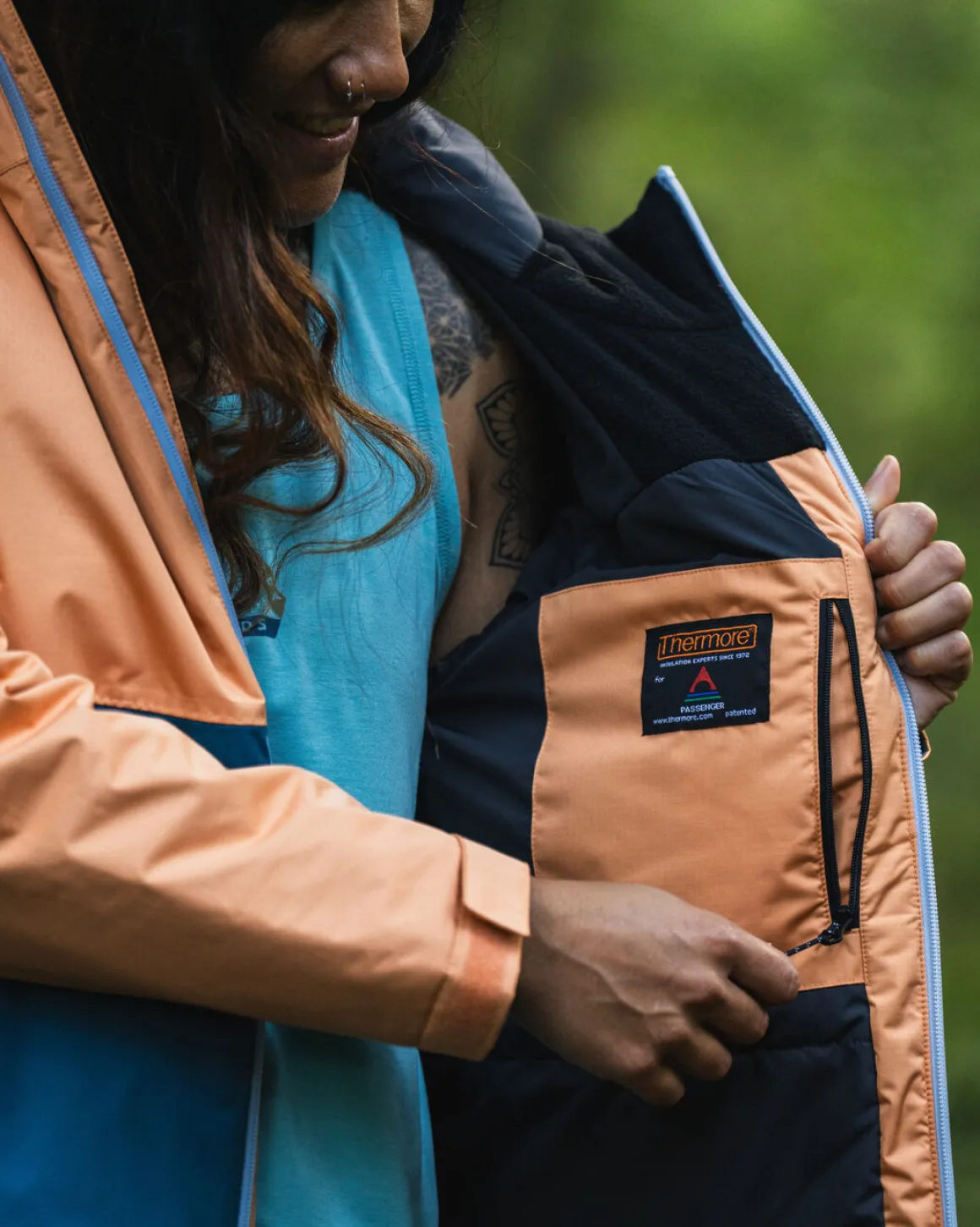 Veste Isolée Résistante à l'Eau Terrain - Corsair Blue/ Apricot