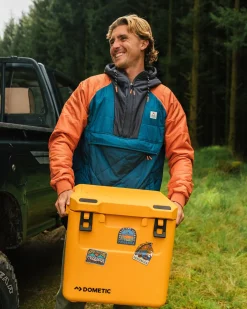 Veste Oceanic Recyclée Isolée 1/2 Zip - Bleu Tidal/Orange Brûlé