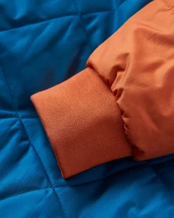 Veste Oceanic Recyclée Isolée 1/2 Zip - Bleu Tidal/Orange Brûlé