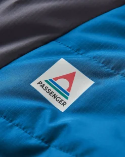 Veste Oceanic Recyclée Isolée 1/2 Zip - Bleu Tidal/Orange Brûlé
