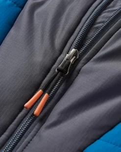 Veste Oceanic Recyclée Isolée 1/2 Zip - Bleu Tidal/Orange Brûlé