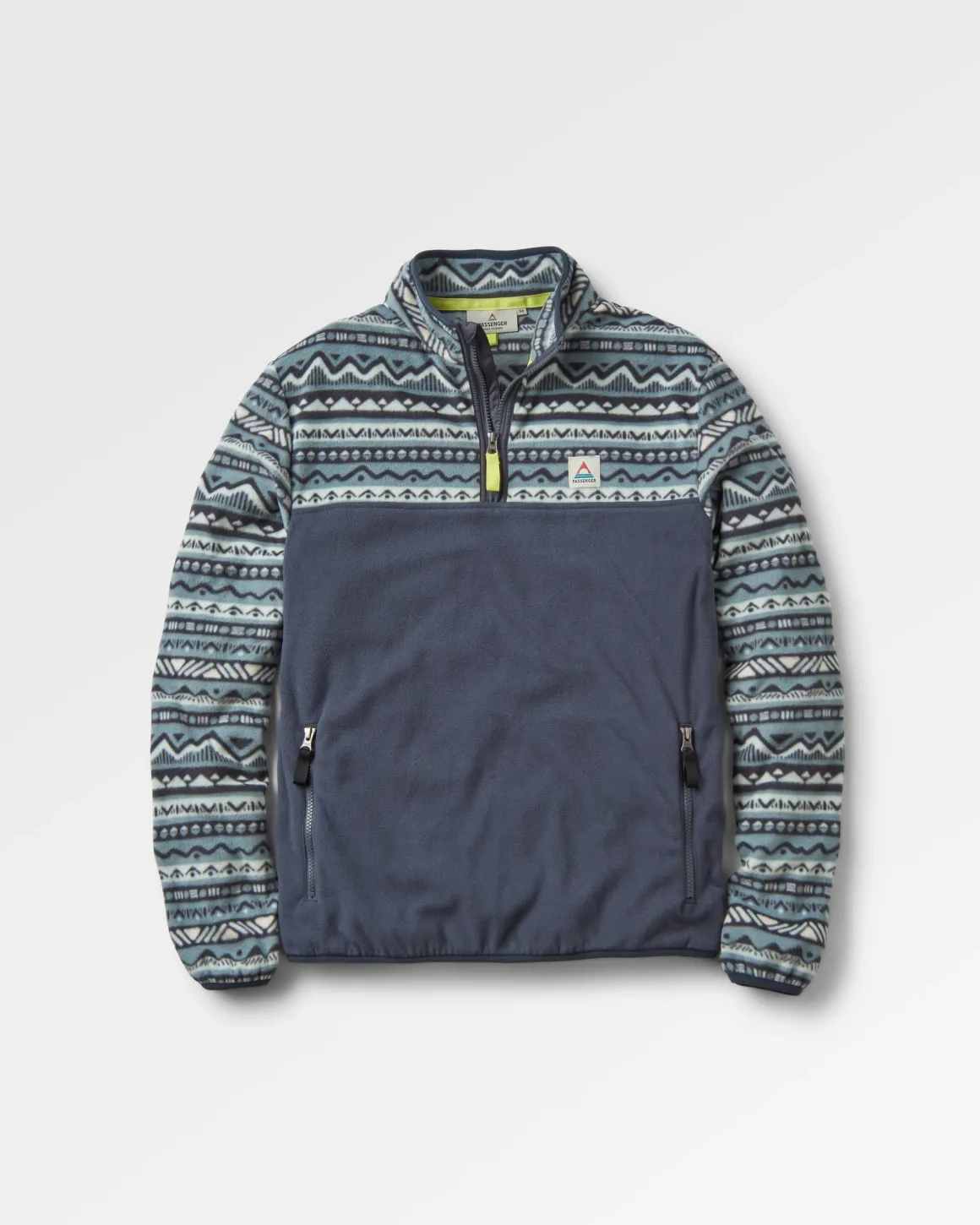 Veste polaire recyclée 1/4 zip Set Off - Mountain Geo Stormy Sea