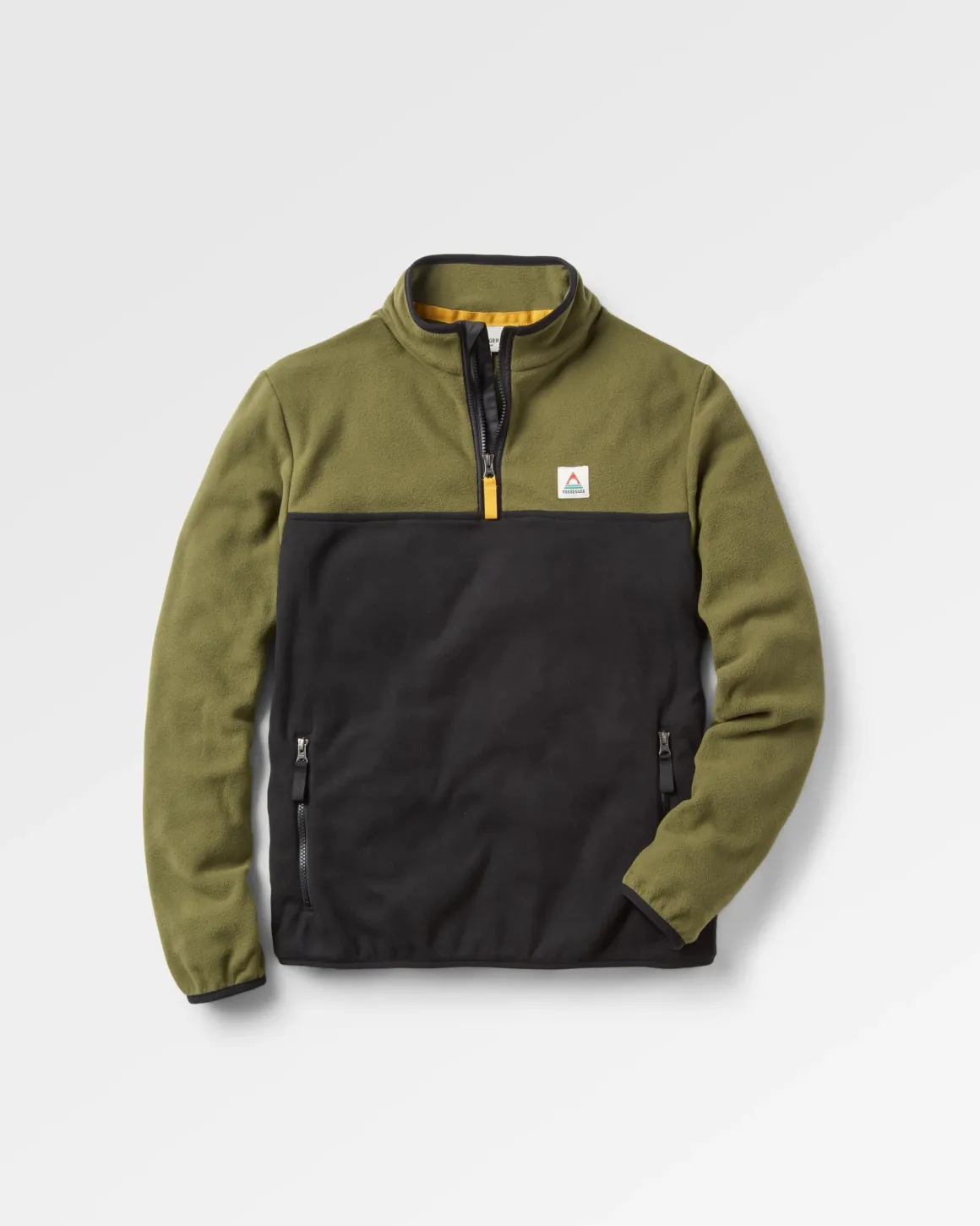 Veste polaire recyclée 1/4 zip Set Off - Khaki