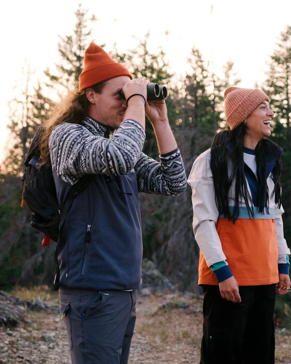 Veste polaire recyclée 1/4 zip Set Off - Mountain Geo Stormy Sea