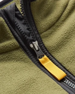 Veste polaire recyclée 1/4 zip Set Off - Khaki