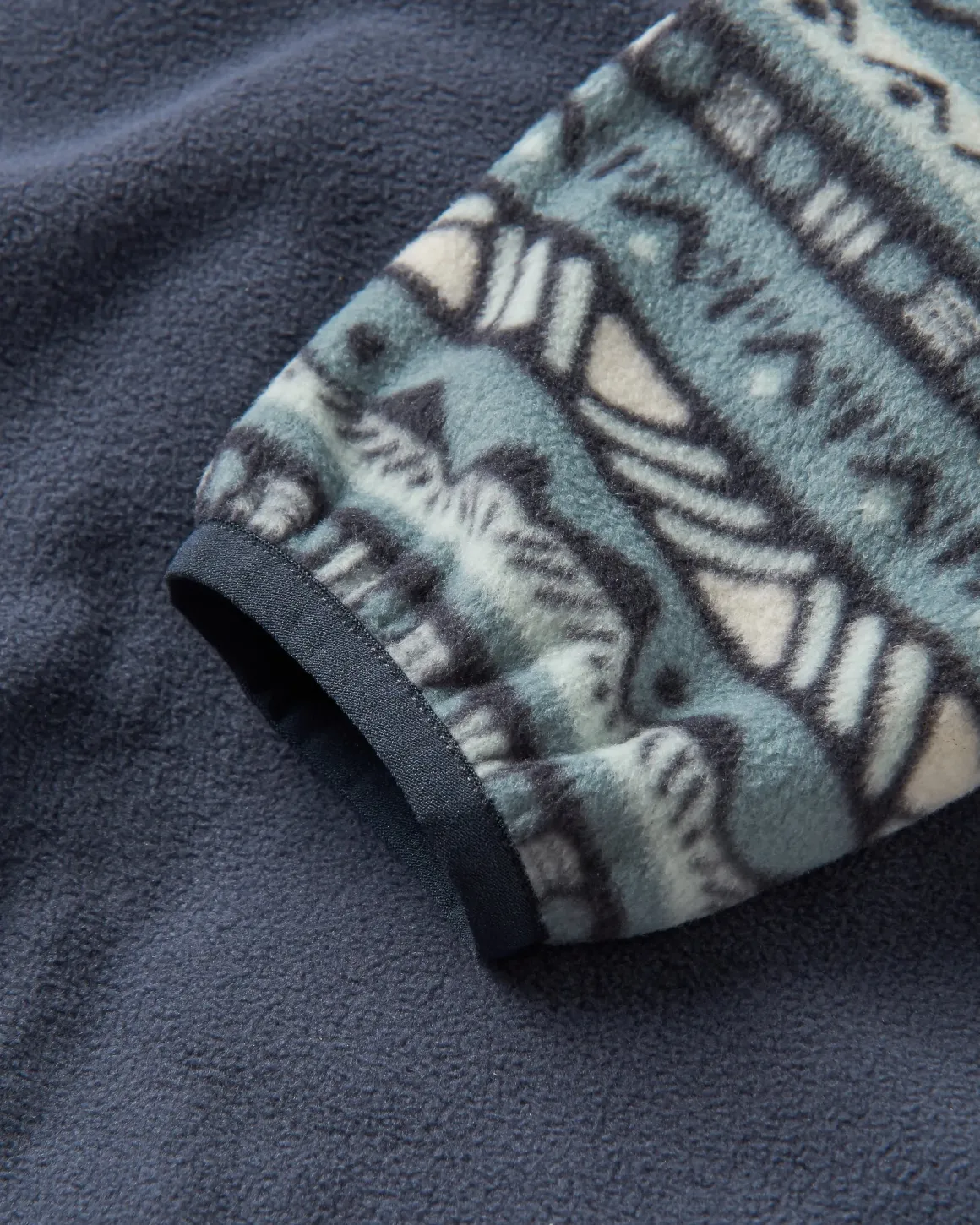 Veste polaire recyclée 1/4 zip Set Off - Mountain Geo Stormy Sea